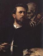Arnold Bocklin Self-Portrait with Death Playing the Violin oil painting artist